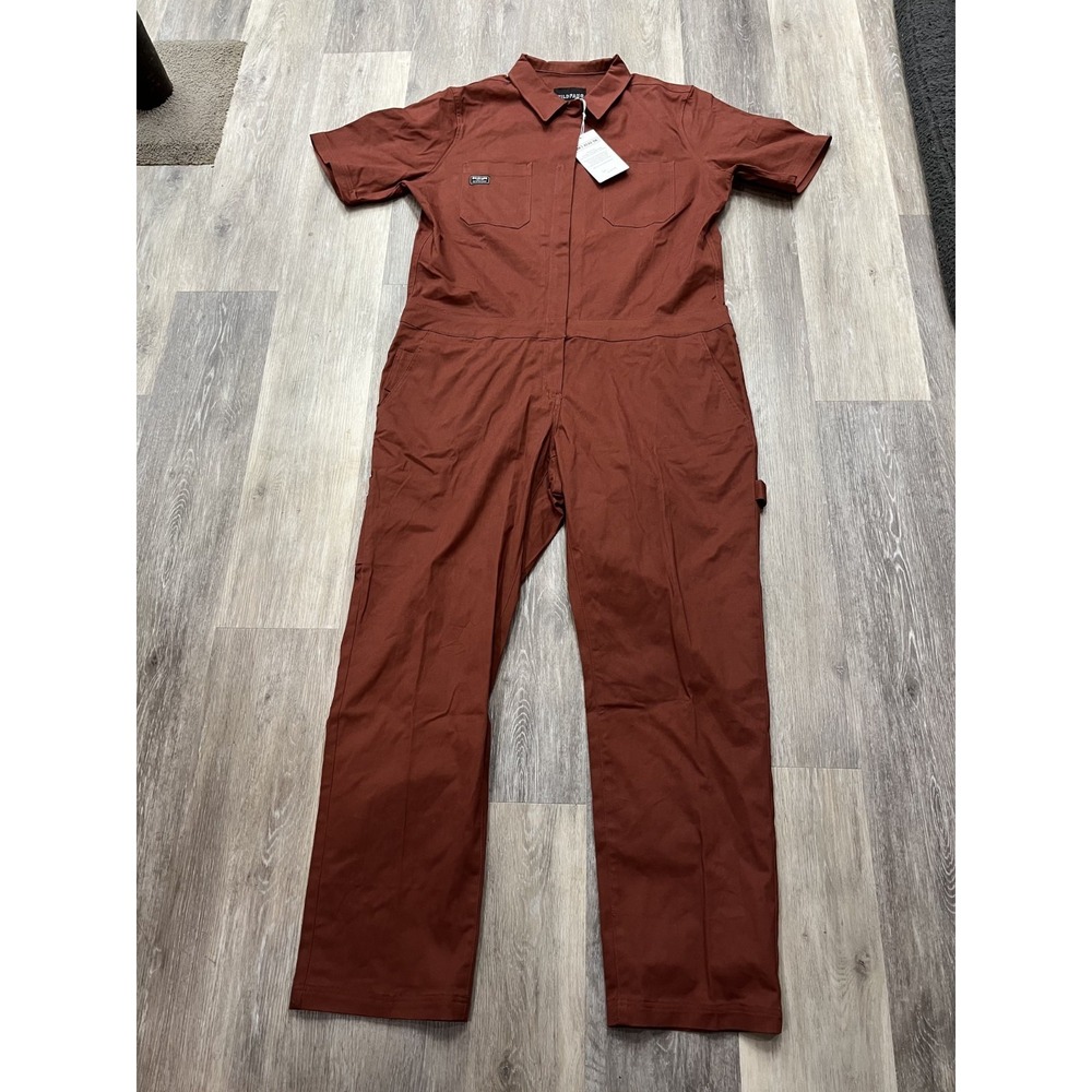 NWT Wildfang Essential Jumpsuit Coveralls Cinnamon Rust Color Size XL Tall